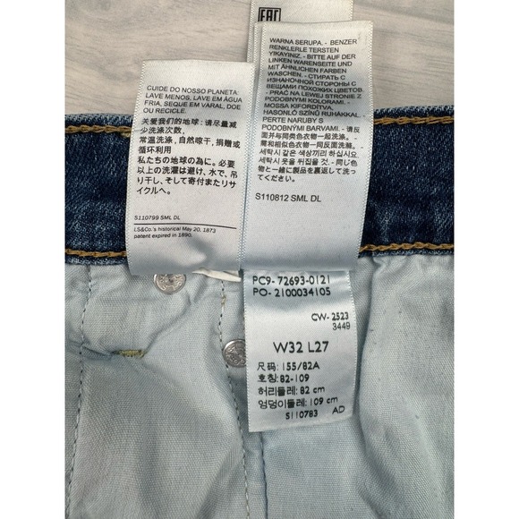 Levi's Ribcage Straight Ankle High Rise Button‎ Fly Jeans 32x27 Stretch - Picture 10 of 10